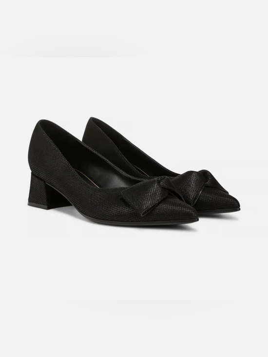 Naturalizer Shoes - Naturalizer Mavis Bow Pumps Black Suede Size 7.5